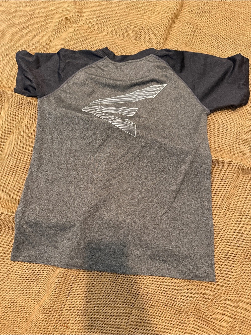 Baseball- Easton Gray Performance Raglan Tee - Athletic Short Sleeve Shirt YL